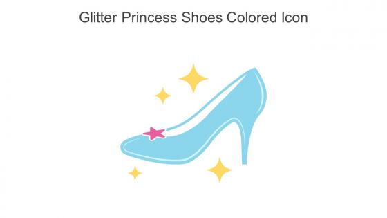 Glitter Princess Shoes Colored Icon In Powerpoint Pptx Png And Editable Eps Format