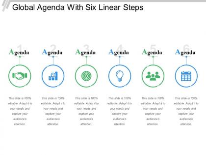 Global agenda with six linear steps