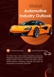 Global Automotive Industry Report A4 Pdf Word Document