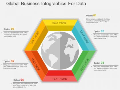 Global business infographics for data flat powerpoint design
