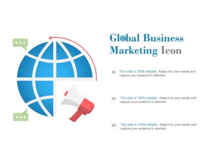 Global business marketing icon