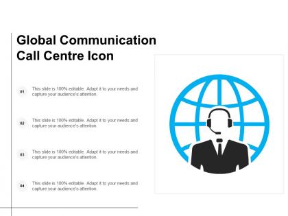 Global communication call centre icon