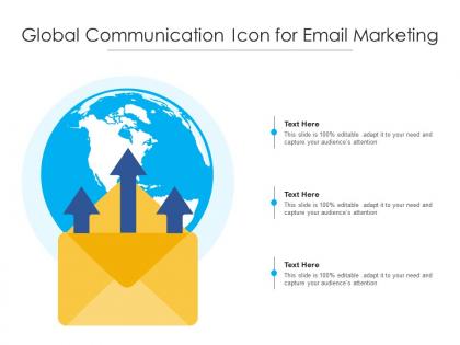 Global communication icon for email marketing