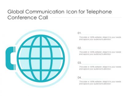 Global communication icon for telephone conference call