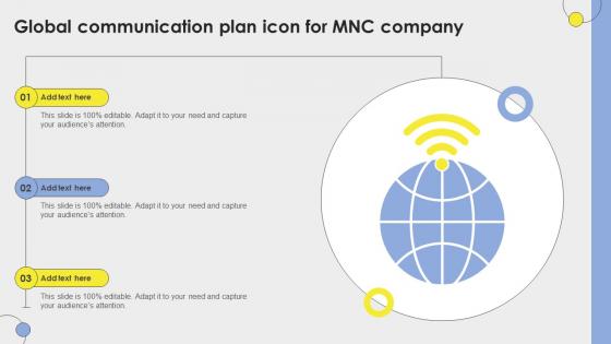 Global Communication Plan Icon For Mnc Company