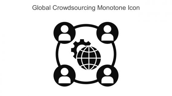 Global Crowdsourcing Monotone Icon In Powerpoint Pptx Png And Editable Eps Format