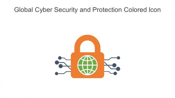 Global Cyber Security And Protection Colored Icon In Powerpoint Pptx Png And Editable Eps Format