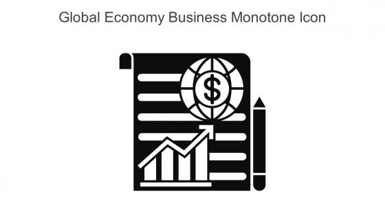 Global Economy Business Monotone Icon In Powerpoint Pptx Png And Editable Eps Format