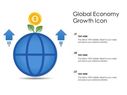 Global economy growth icon
