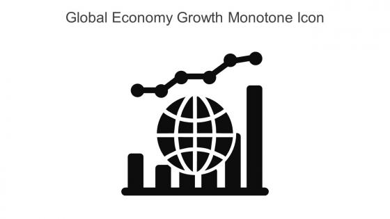 Global Economy Growth Monotone Icon In Powerpoint Pptx Png And Editable Eps Format