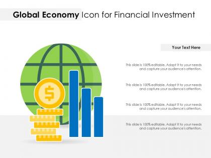 Global economy icon for financial investment