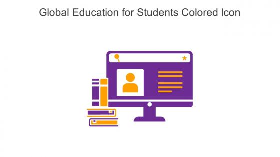 Global Education For Students Colored Icon In Powerpoint Pptx Png And Editable Eps Format