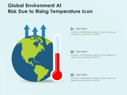 Global environment at risk due to rising temperature icon