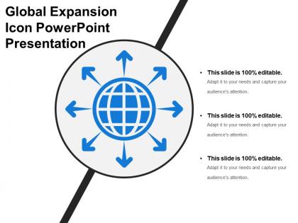 Global expansion icon powerpoint presentation