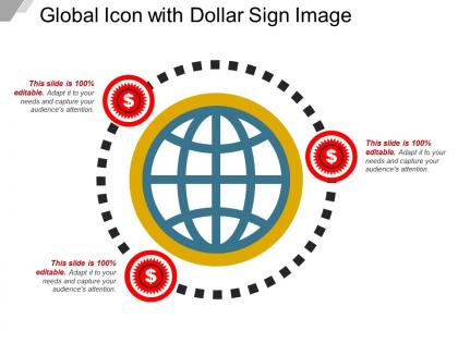 Global icon with dollar sign image