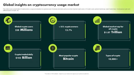 Global Insights On Cryptocurrency Usage Market Ultimate Guide To Blockchain BCT SS