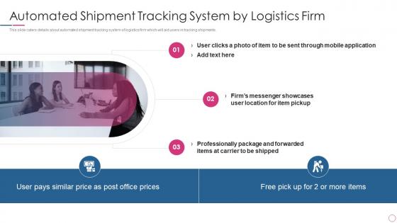 Global Logistics Investor Funding Automated Shipment Tracking System By Logistics Firm