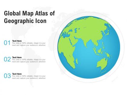 Global map atlas of geographic icon