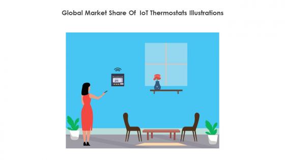 Global Market Share Of Iot Thermostats Illustrations