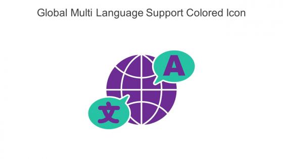 Global Multi Language Support Colored Icon In Powerpoint Pptx Png And Editable Eps Format