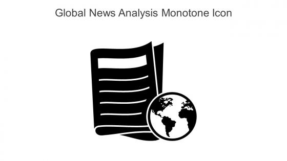 Global News Analysis Monotone Icon In Powerpoint Pptx Png And Editable Eps Format