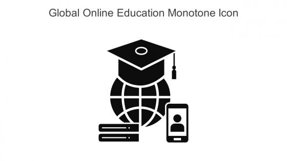 Global Online Education Monotone Icon In Powerpoint Pptx Png And Editable Eps Format