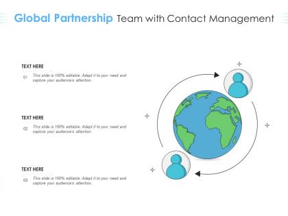 Global partnership team with contact management