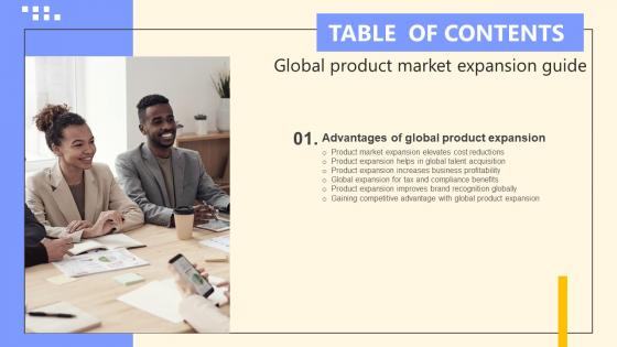 Global Product Market Expansion Guide Table Of Content