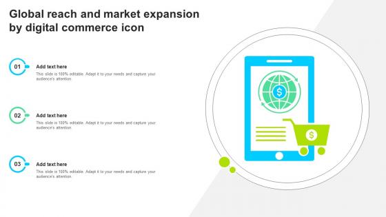 Global Reach And Market Expansion By Digital Commerce Icon