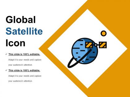 Global satellite icon sample of ppt