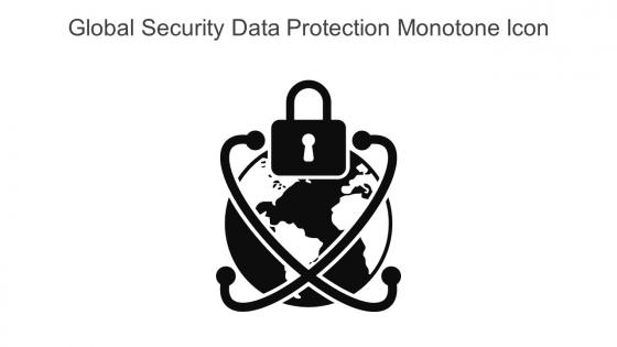 Global Security Data Protection Monotone Icon In Powerpoint Pptx Png And Editable Eps Format