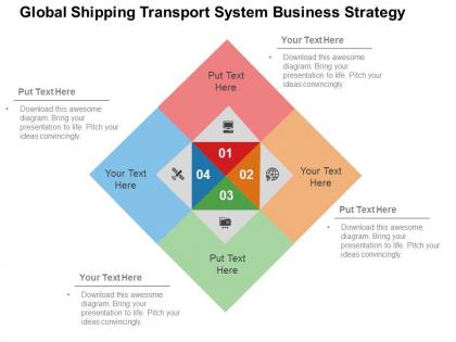 Global shipping transport system business strategy flat powerpoint design