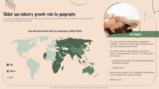 Global Spa Industry Growth Rate By Geography Beauty Spa Business Plan BP SS