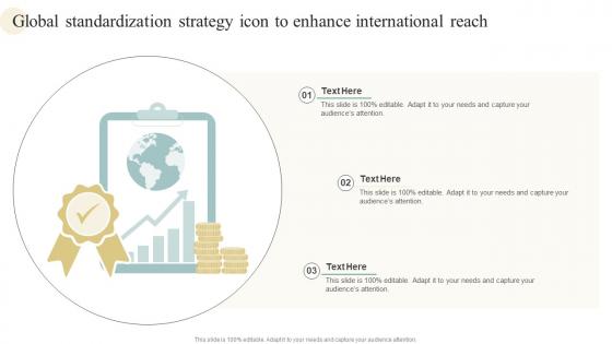 Global Standardization Strategy Icon To Enhance International Reach