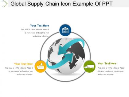 Global supply chain icon example of ppt