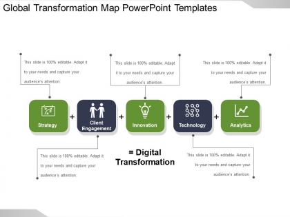 Global transformation map powerpoint templates
