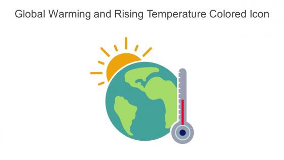 Global Warming And Rising Temperature Colored Icon In Powerpoint Pptx Png And Editable Eps Format