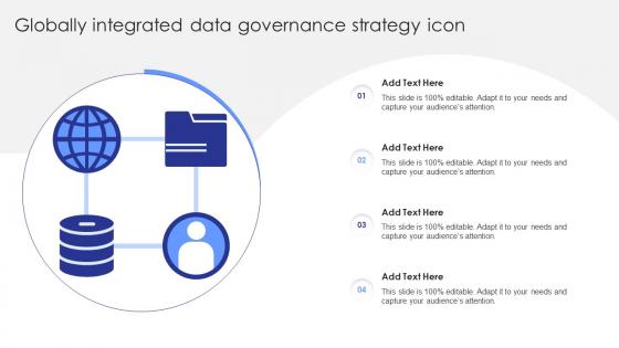 Globally Integrated Data Governance Strategy Icon
