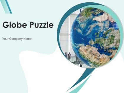 Globe Puzzle Image Hand Company Slogan Continents Shadow