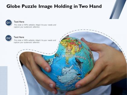 Globe puzzle image holding in two hand