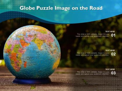 Globe puzzle image on the road