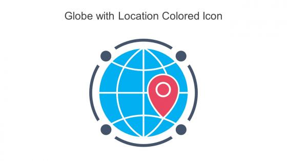 Globe With Location Colored Icon In Powerpoint Pptx Png And Editable Eps Format