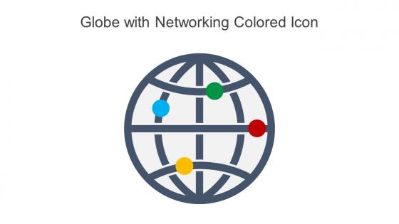 Globe With Networking Colored Icon In Powerpoint Pptx Png And Editable Eps Format