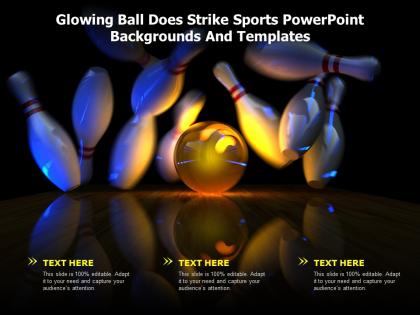 Glowing ball does strike sports backgrounds and templates ppt powerpoint