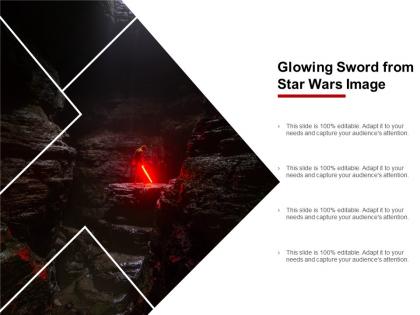 Glowing sword from star wars image