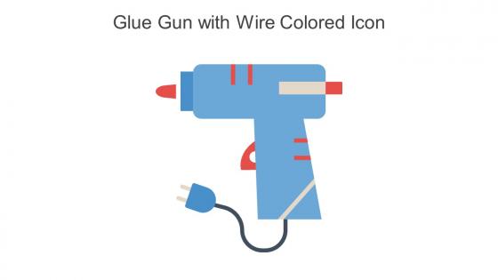 Glue Gun With Wire Colored Icon In Powerpoint Pptx Png And Editable Eps Format