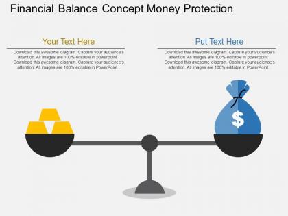 Gm financial balance concept money protection flat powerpoint design