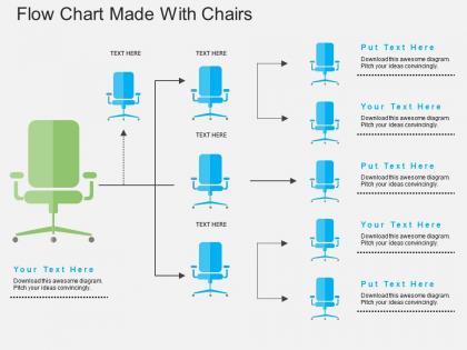 Gm flow chart made with chairs flat powerpoint design