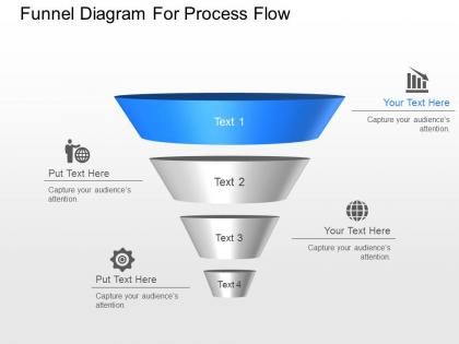 Gn funnel diagram for process flow powerpoint template