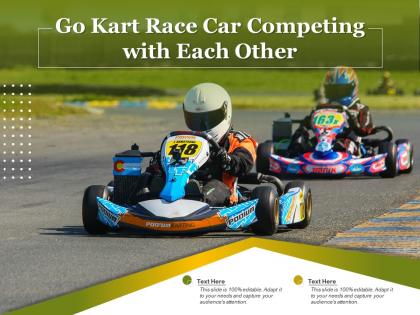 Go kart race car competing with each other